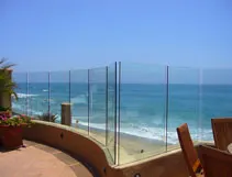Lakeside Commercial Privacy Glass Railing