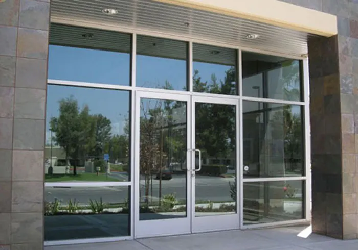 Commercial Cubic Aluminum Frame Glass Door