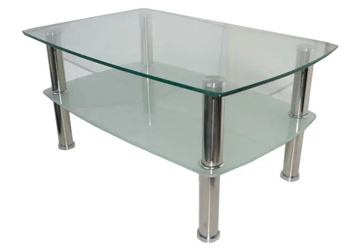 Premium Quality Curved Edges Glass Table Lemon Grove