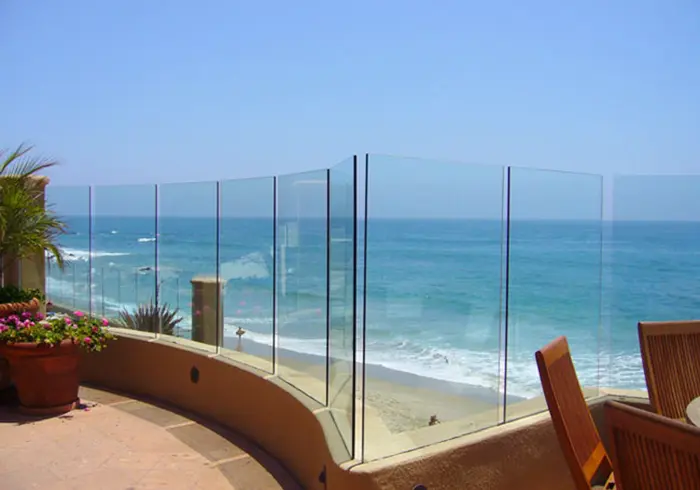 RResidential Exterior Frameless Deck Railing Poway, CA