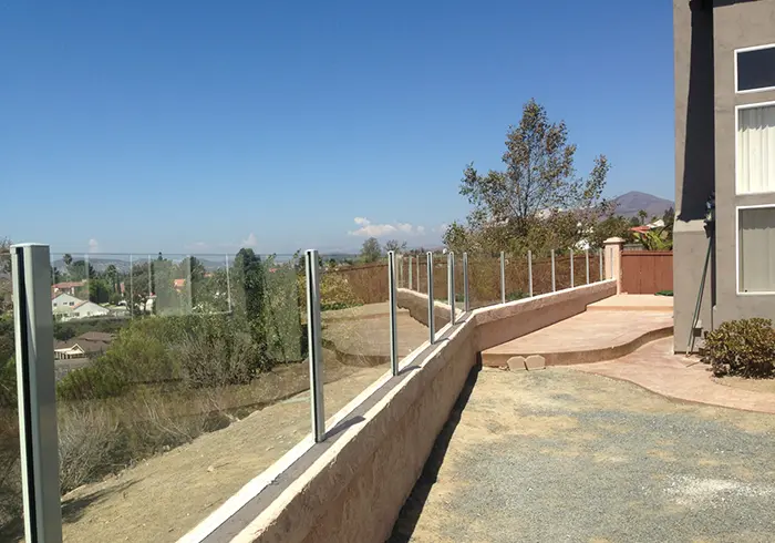 Residential Outdoor Topless Glass Railings Pacific Beach